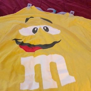 Vintage m&m yellow t shirt